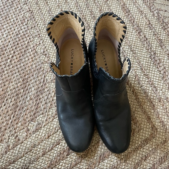 Lucky Brand LK-Sivya Women's Booties Boots Size 8. Black Leather - Picture 2 of 8